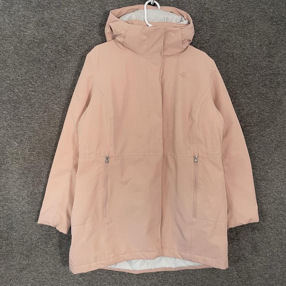 The North Face DryVent Parka Coat Womens XL Pink Hooded Insulated Waterproof